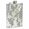 8 Oz. Stainless Steel Flask w/Digital Camo Wrap